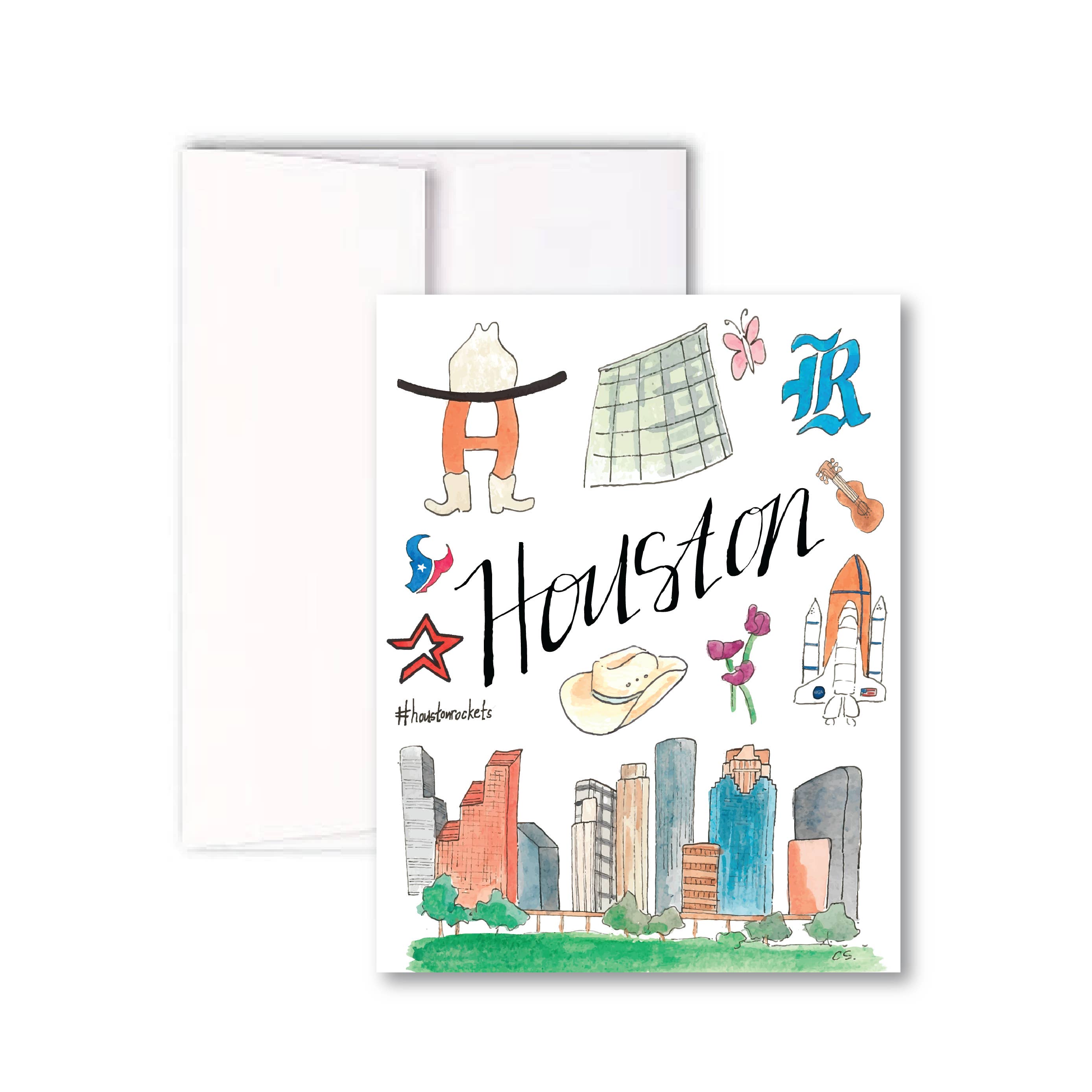 Flower and Vine - Wholesale Stationery/Notecard Set - Houston Icons