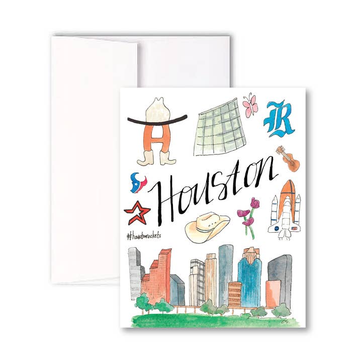 Flower and Vine - Wholesale Stationery/Notecard Set - Houston Icons0