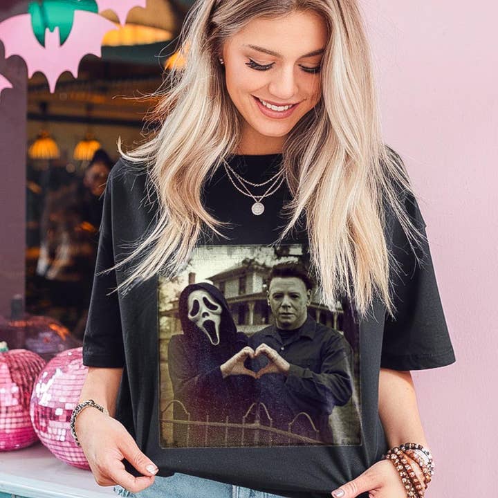 TheKingShirt - Wholesale Screen Printed T-Shirt - Women's - Horror Movie Halloween Shirt Funny Vintage Myers Ghostface2