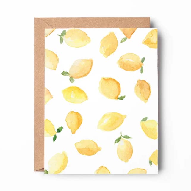 Lemon Notecard for wholesale by S Pogas Art