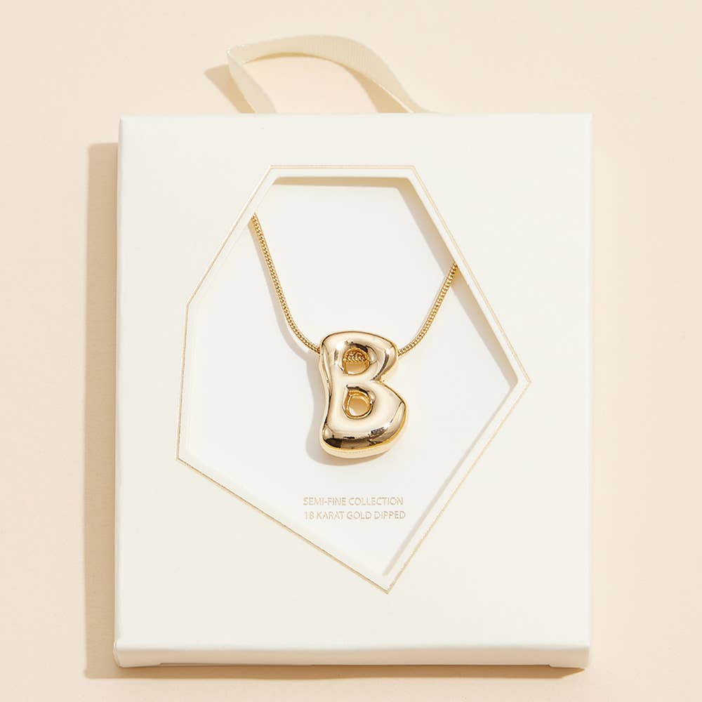 Sensibling Corp. - Vente Colliers à pendentif - Colliers Monogrammes Bulles Lettres Variées Trempés Or 18K1