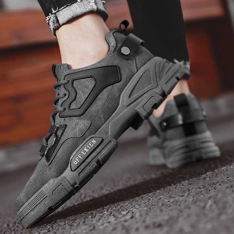 Calseosvic - Vente Baskets de sport – homme - Chaussures de sécurité antidérapantes à semelles épaisses pour hommes3