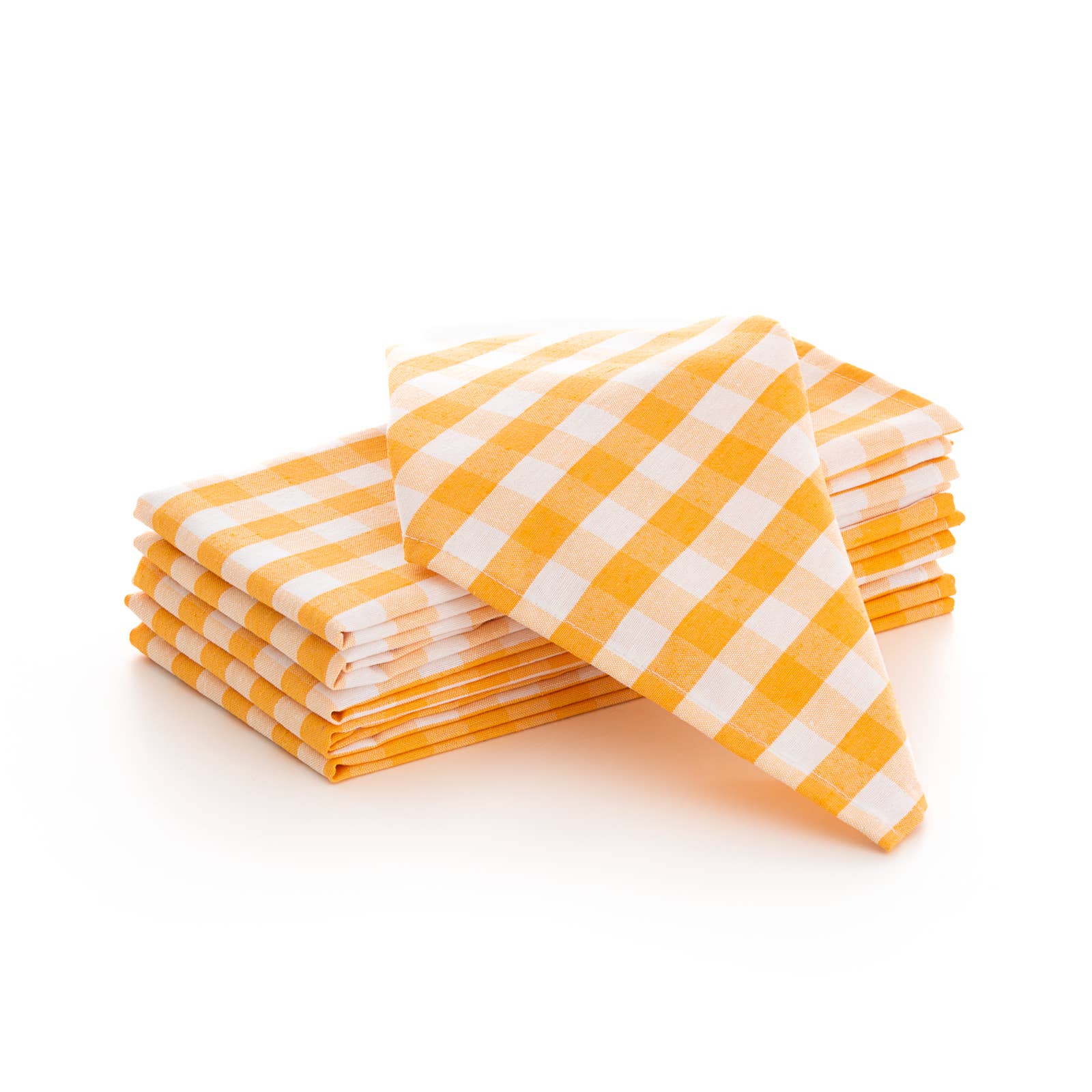 GAMUSI - Wholesale Dinner & Cloth Napkin - Set of 6 cotton fabric napkins with gingham checks 45x45 cm1