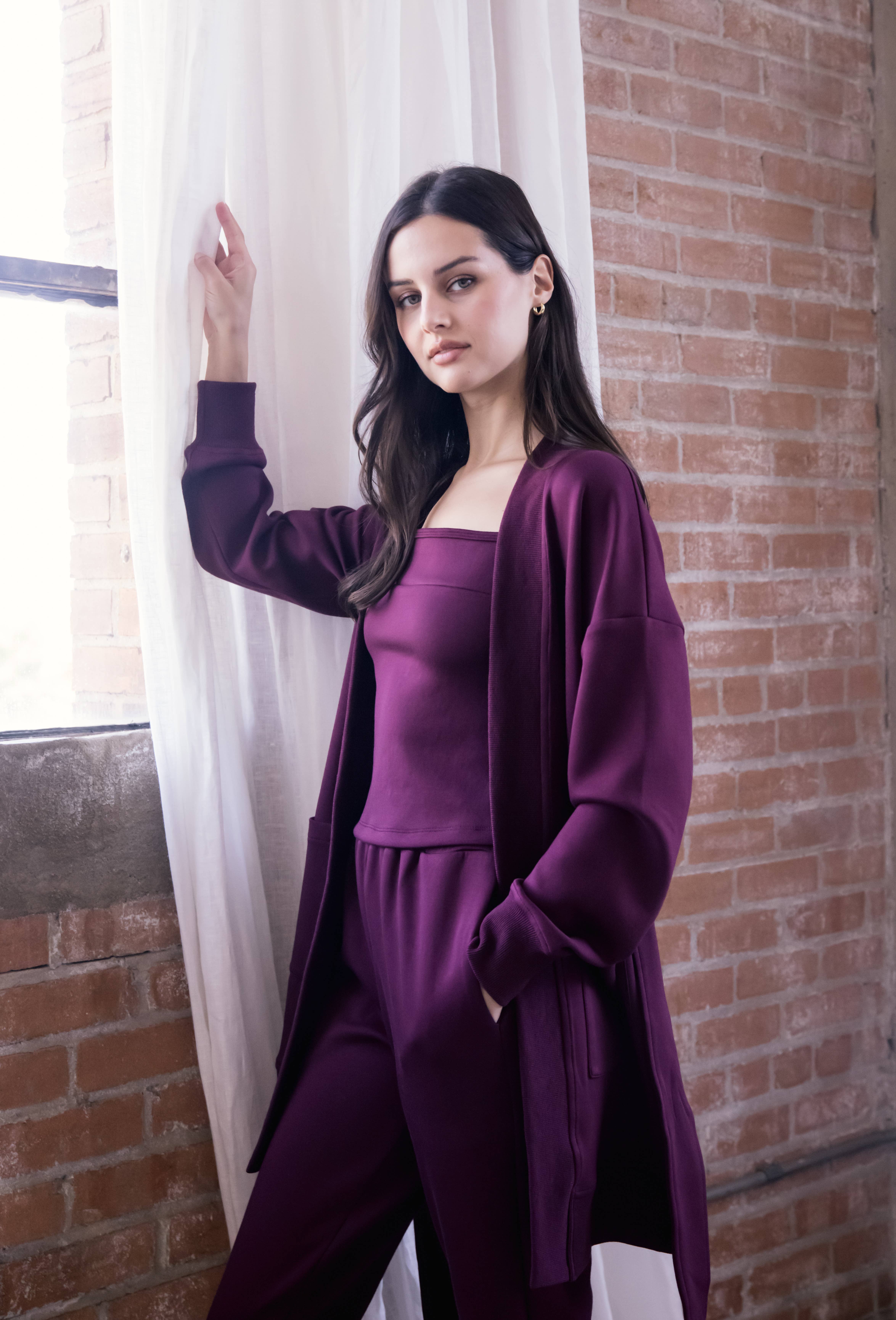 P. CILL - Wholesale Robe - Women's - P. CILL Butter Modal Ribbed Contrast Robe12