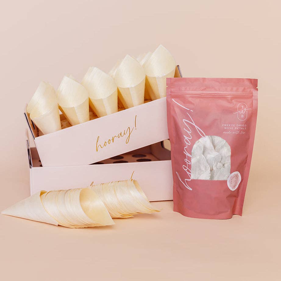 The Whole Bride - Wholesale Confetti - The Ultimate Rose Petal Bundle (petals, cones + trays)1