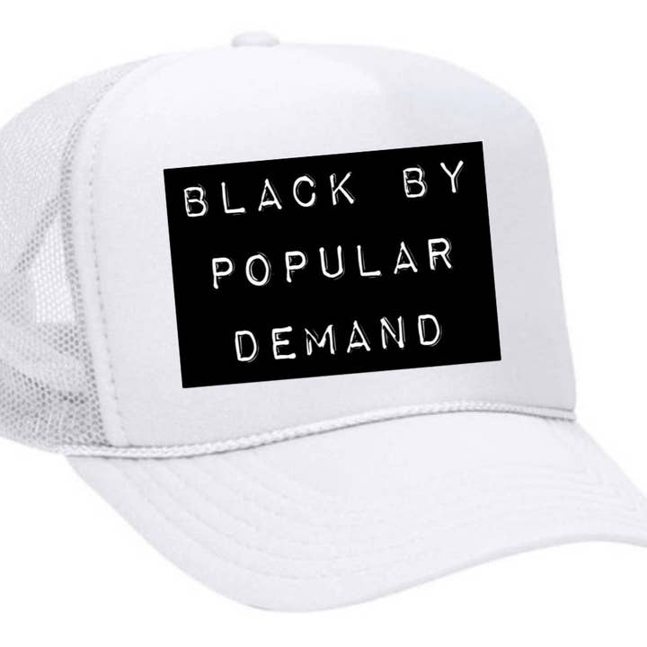 Casquette de camionneur noire de Popular Demand pour la vente par Inappropriate Trucker Hats