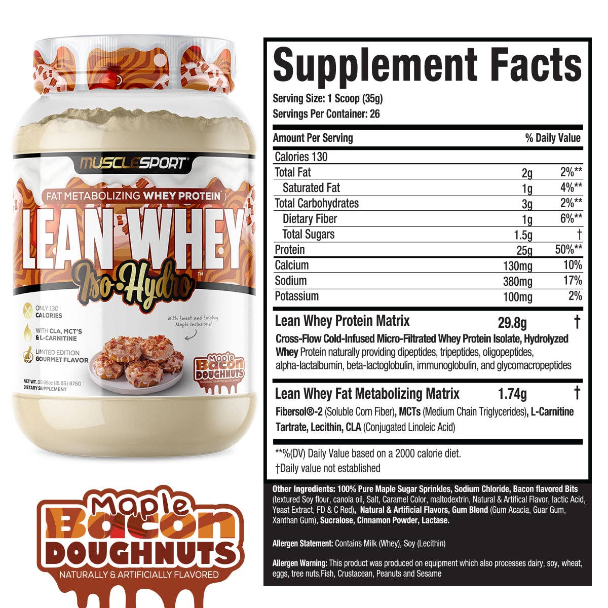 MuscleSport - Wholesale Protein/superfood powder - Lean Whey® Iso Hydro Gourmet Protein 2lb - Limited Edition16