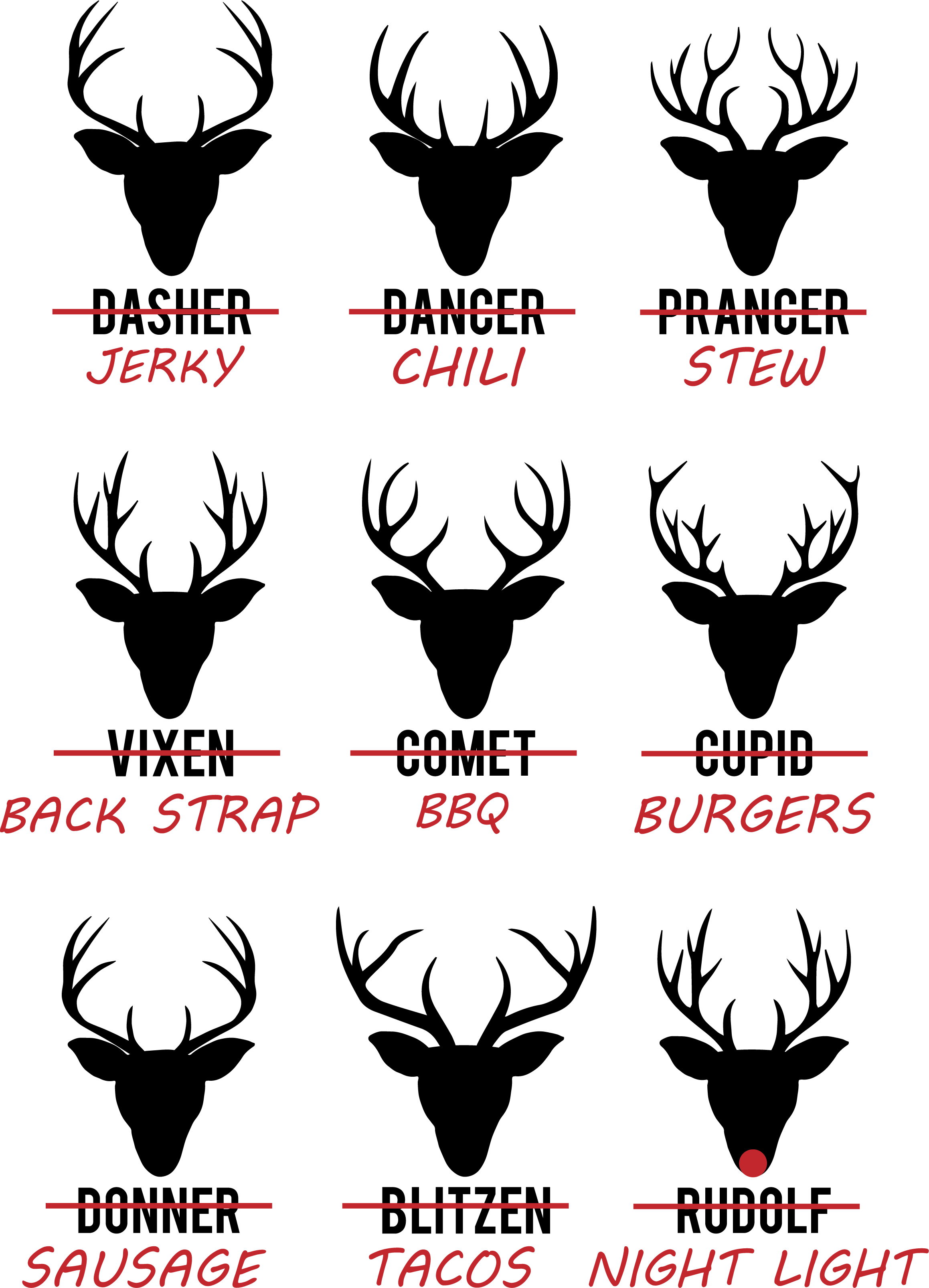 Maple Leaf Market – wholesale Tea towel – Reindeer Meat Funny Christmas  Kitchen Towel1