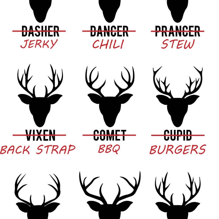 Maple Leaf Market – wholesale Tea towel – Reindeer Meat Funny Christmas Kitchen Towel1