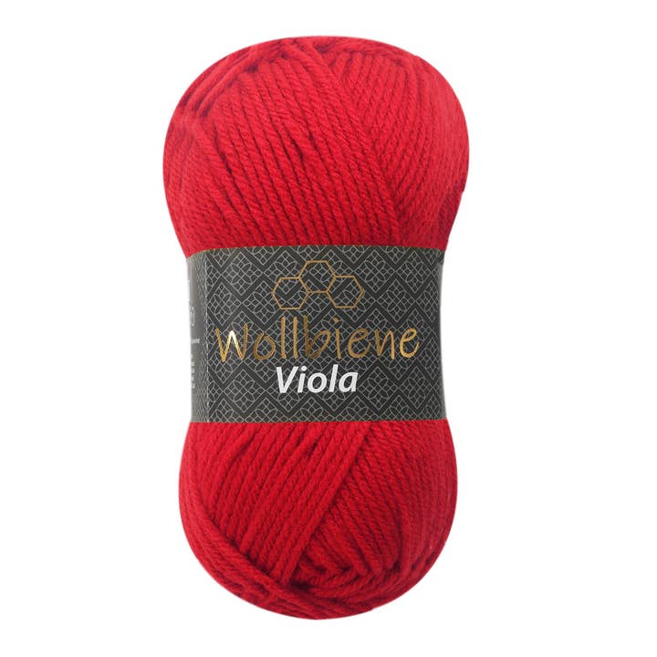 Wollbiene - Wholesale Yarn - Wool Bee Viola Knitting Yarn 100g Crochet Knitting Solid