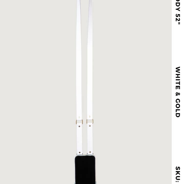 Clutch Creations - Wholesale Phonecase Strap - White Leather Detachable Cross-Body Phone Strap1