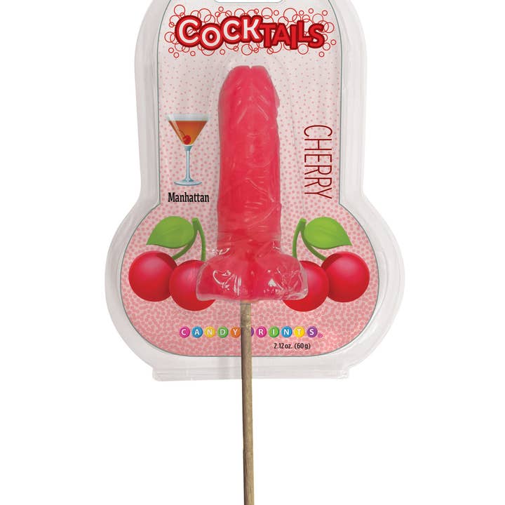 Little Genie Productions β wholesale Lollipop β COCKtails- Cocktail Inspired Penis Lollipop- Cherry Manhattan π