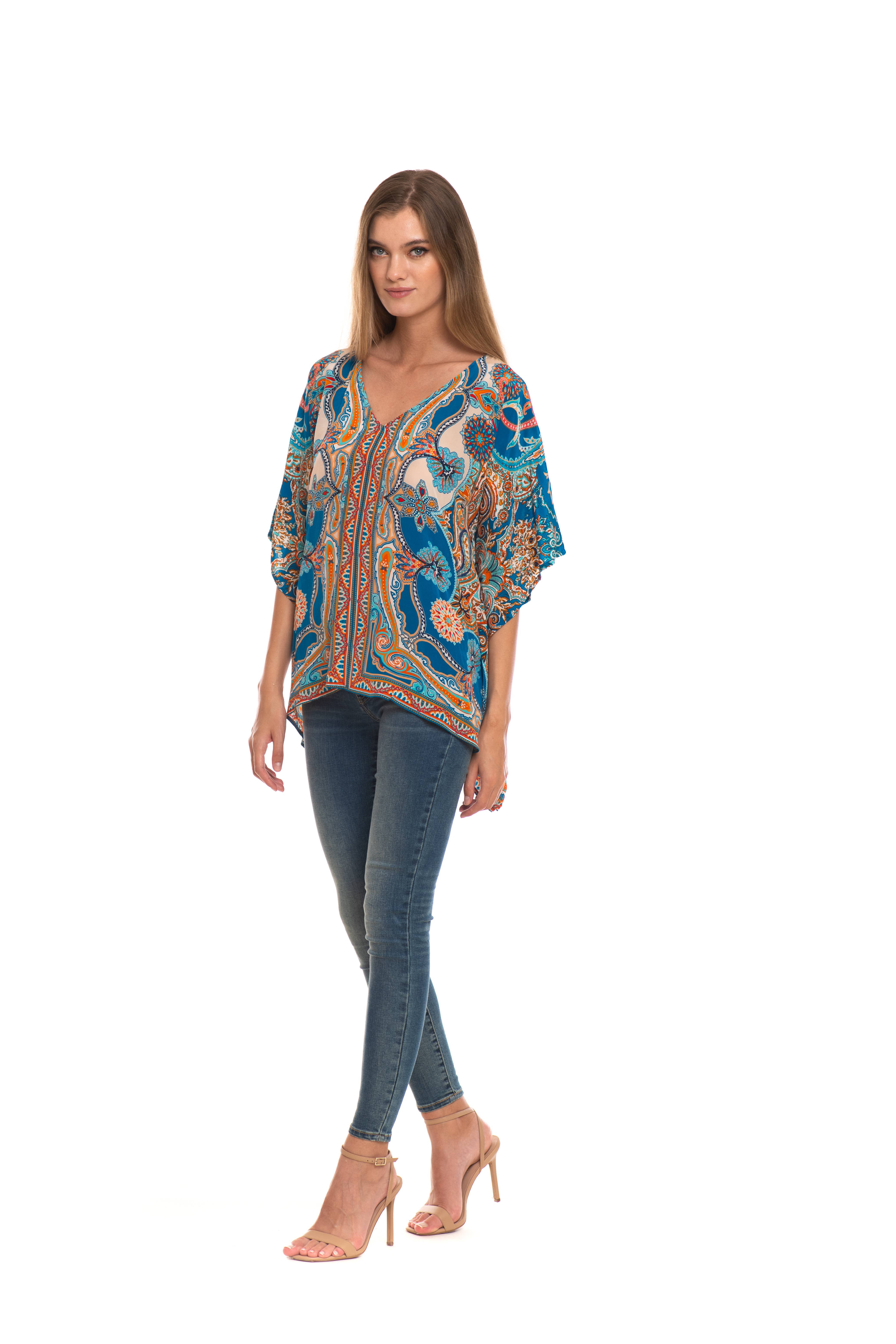 DENIM BRIYANA SILK TOP for wholesale on Faire1