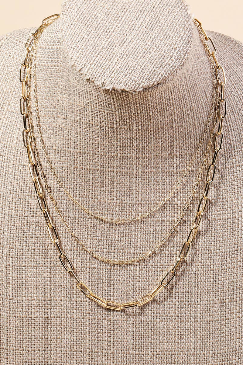Anarchy Street - Wholesale Link & Chain Necklace - Triple Oval Chain Link Necklace3