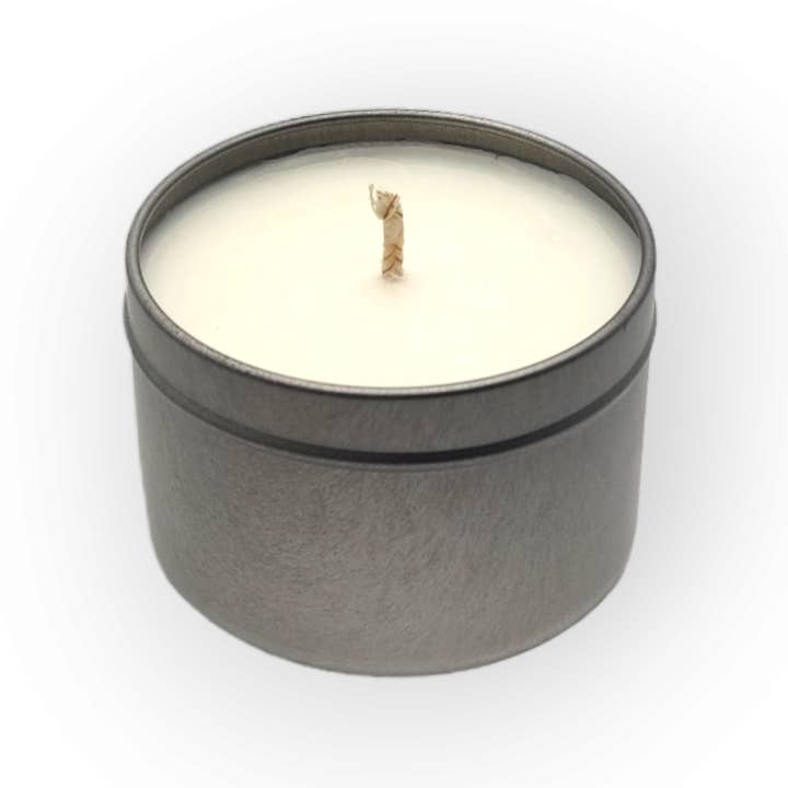 NV Candles - Wholesale Travel Candles - Eucalyptus - 3oz Silver Tin Soy Candle1