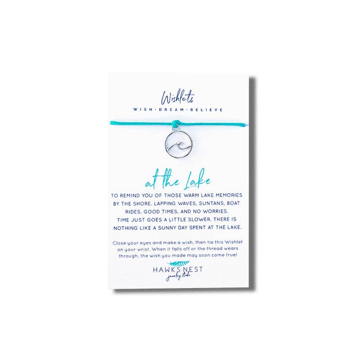 At the lake Wishlet for wholesale by Hawk's Nest Jewelry Studio