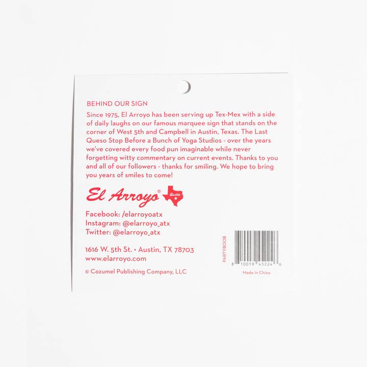 El Arroyo - Wholesale Sticker - Sticker - Partyboob2