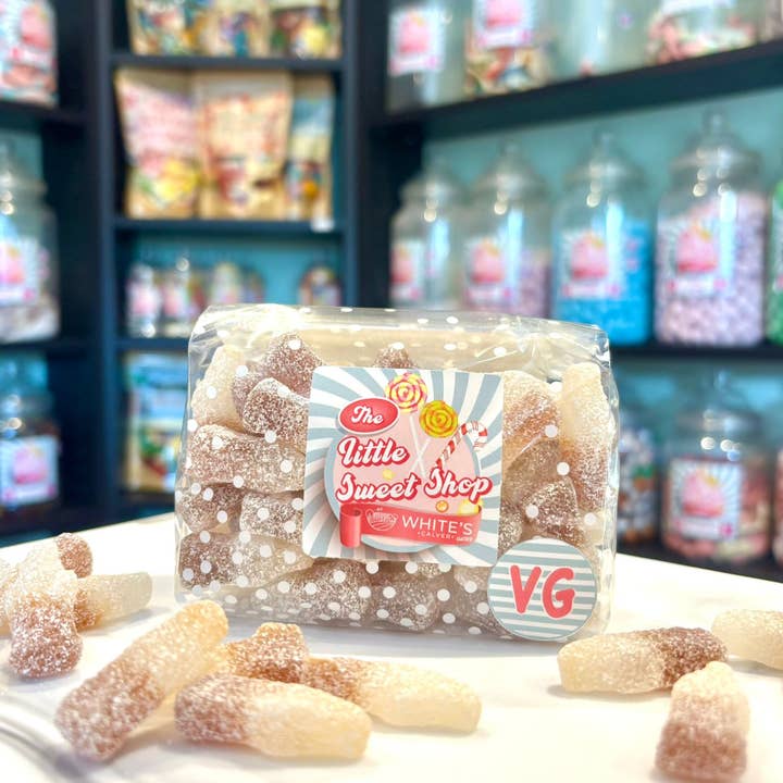 Flossy Teacake - Venta al por mayor Gominolas - Bolsa de caramelos de botellas de cola efervescente 250g