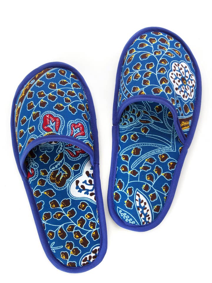African Modern - Wholesale Slippers - Unisex - Large Assorted Ankara Cloth House Slippers from Ghana3