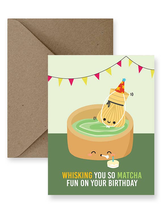 Matcha Birthday Card for wholesale by IMPAPER