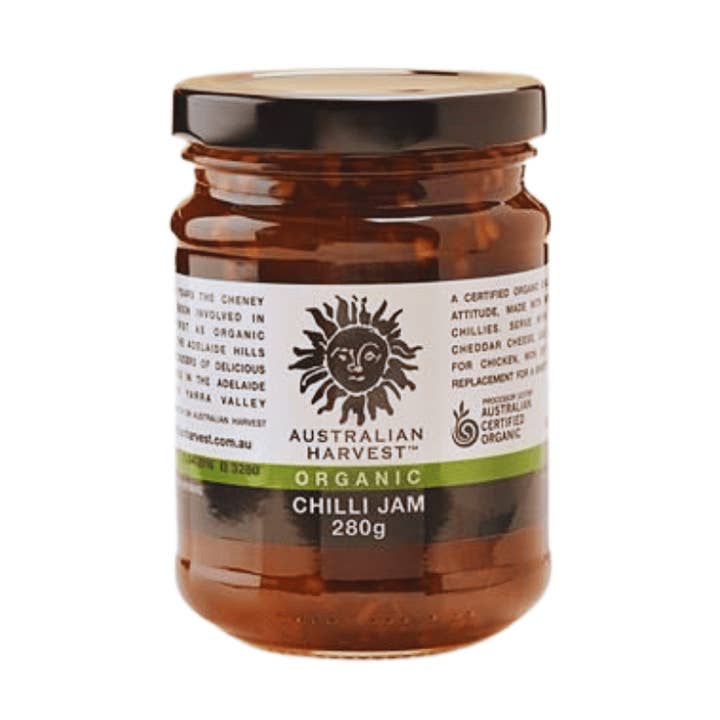 Australian Harvest Organic Chilli Jam 280g for wholesale by Gourmet World B2B
