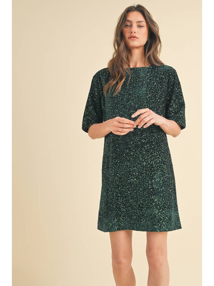 Wishlist Apparel - Venta al por mayor Vestido - Mujer - Vestido mini con espalda abierta y lentejuelas / WL24-94064