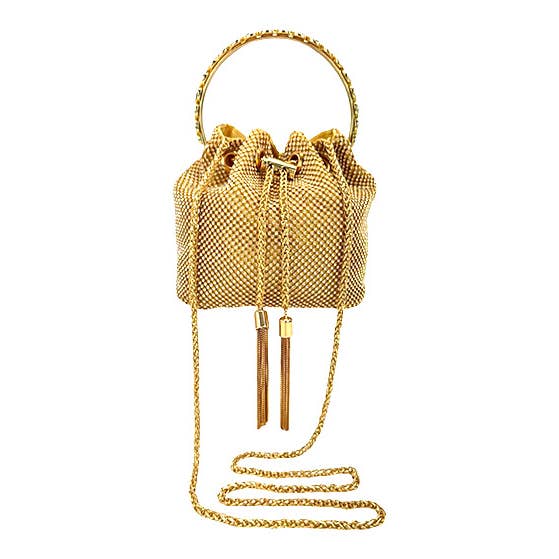 TAPA fashion - Wholesale Top Handle Bag - Women's - Rhinestone Drawstring Evening Purse FB7263 (1pc)2