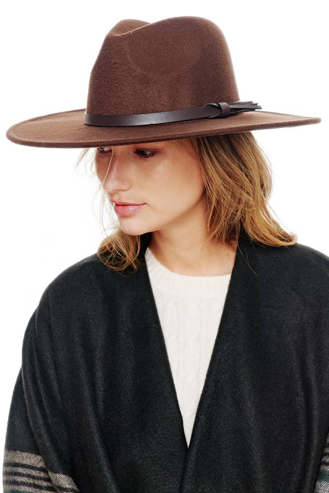 Hana - Wholesale Fedora - Women's - Felt Wide Brim Fedora Hat9