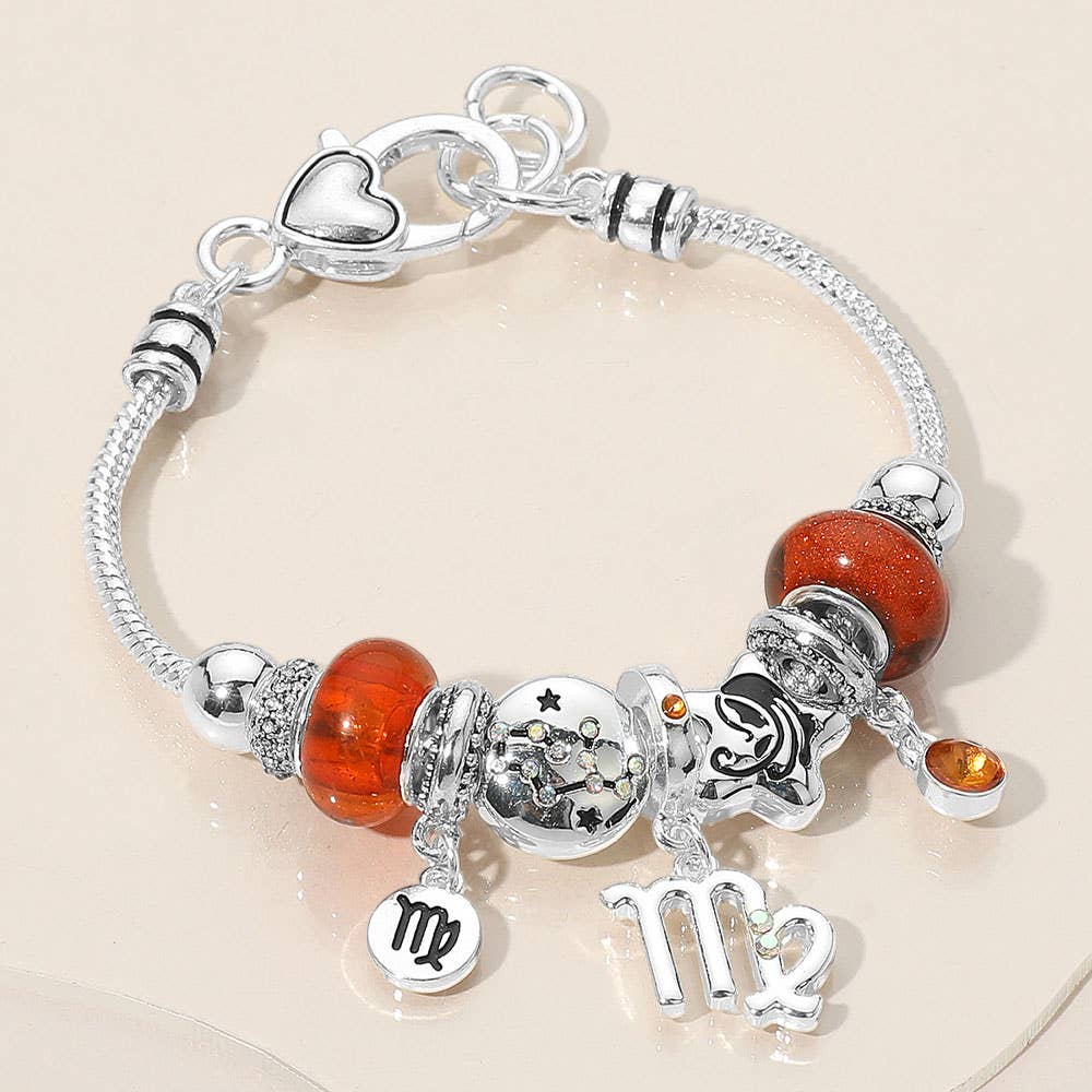 Sensibling Corp. - Vendita all'ingrosso Braccialetto con ciondolo/pendente - ARIETE - Braccialetto con Ciondolo Simbolo Oroscopo Segno Zodiacale con Perline11
