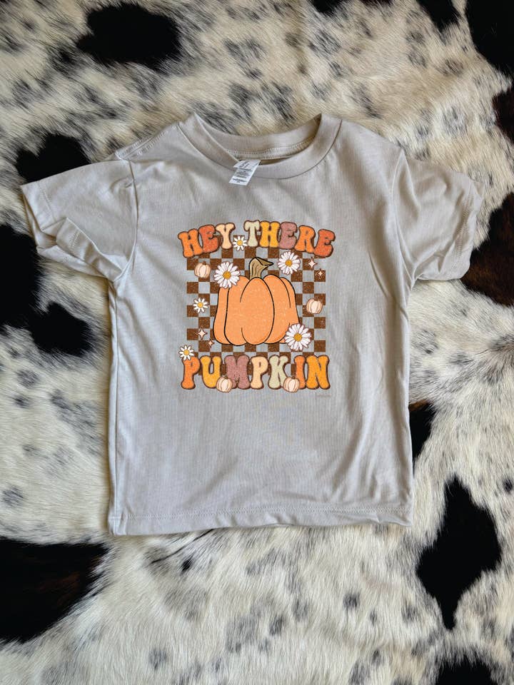 Kids Hey There Pumpkin T-Shirt for wholesale by Bar A Apparel