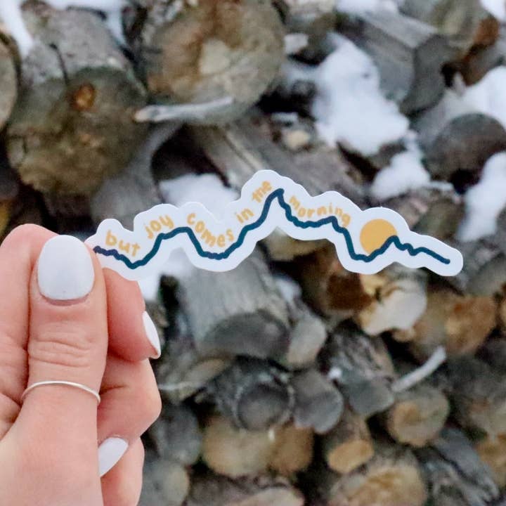 men glæde kommer om morgenen. | Sticker for engroshandel hos Nellie Nicole Designs