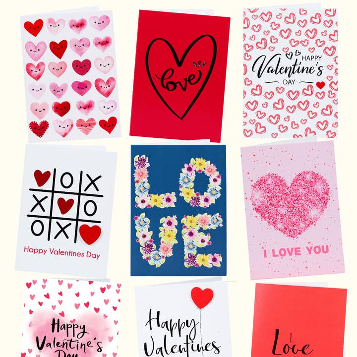 Liebeskarten-Set - 54 Grußkarten - Großbestellung & sparen $ für den Großhandel von Lil's Cards