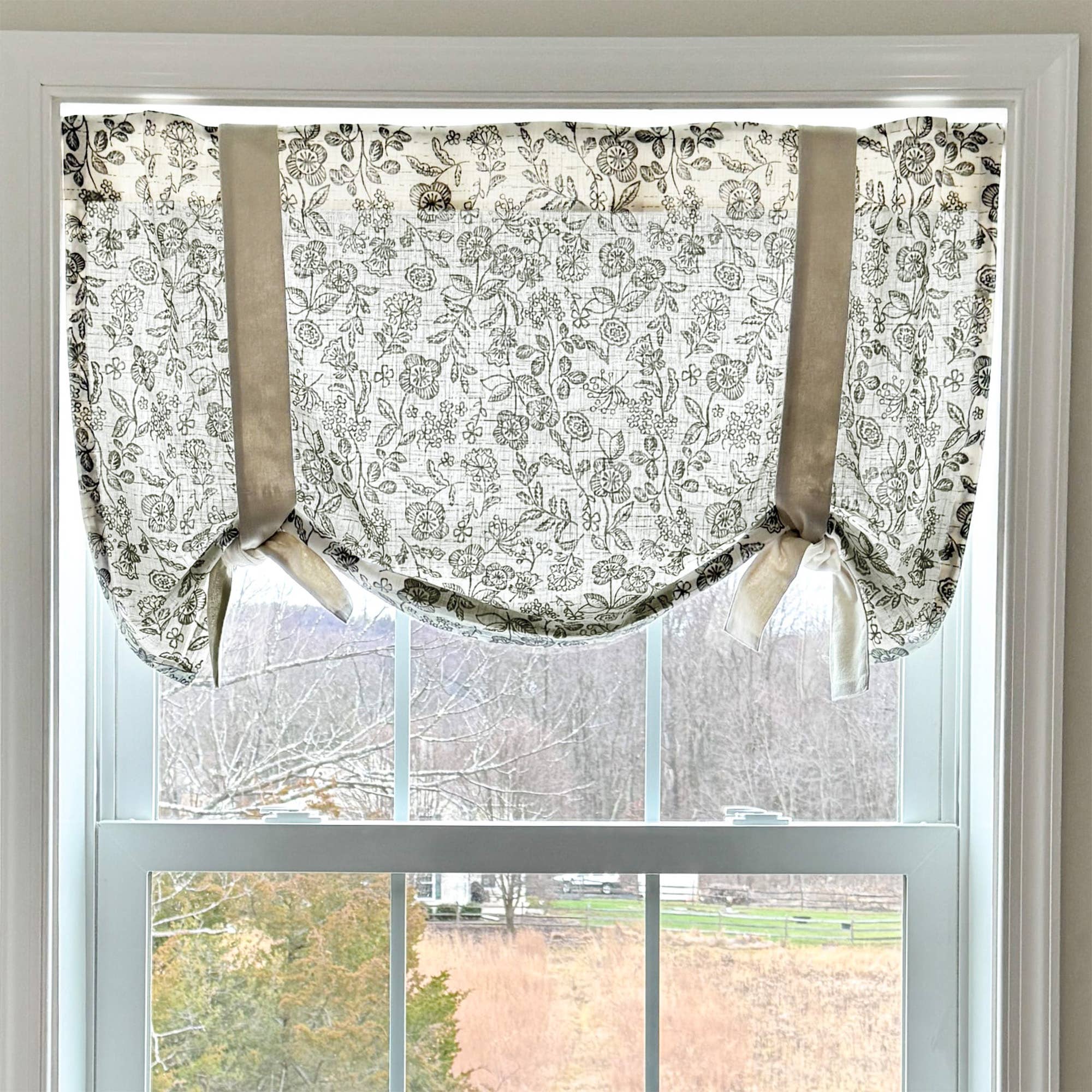 VHC Brands - Wholesale Valance - Gray Gables Floral Roman Valance 24Lx40W0