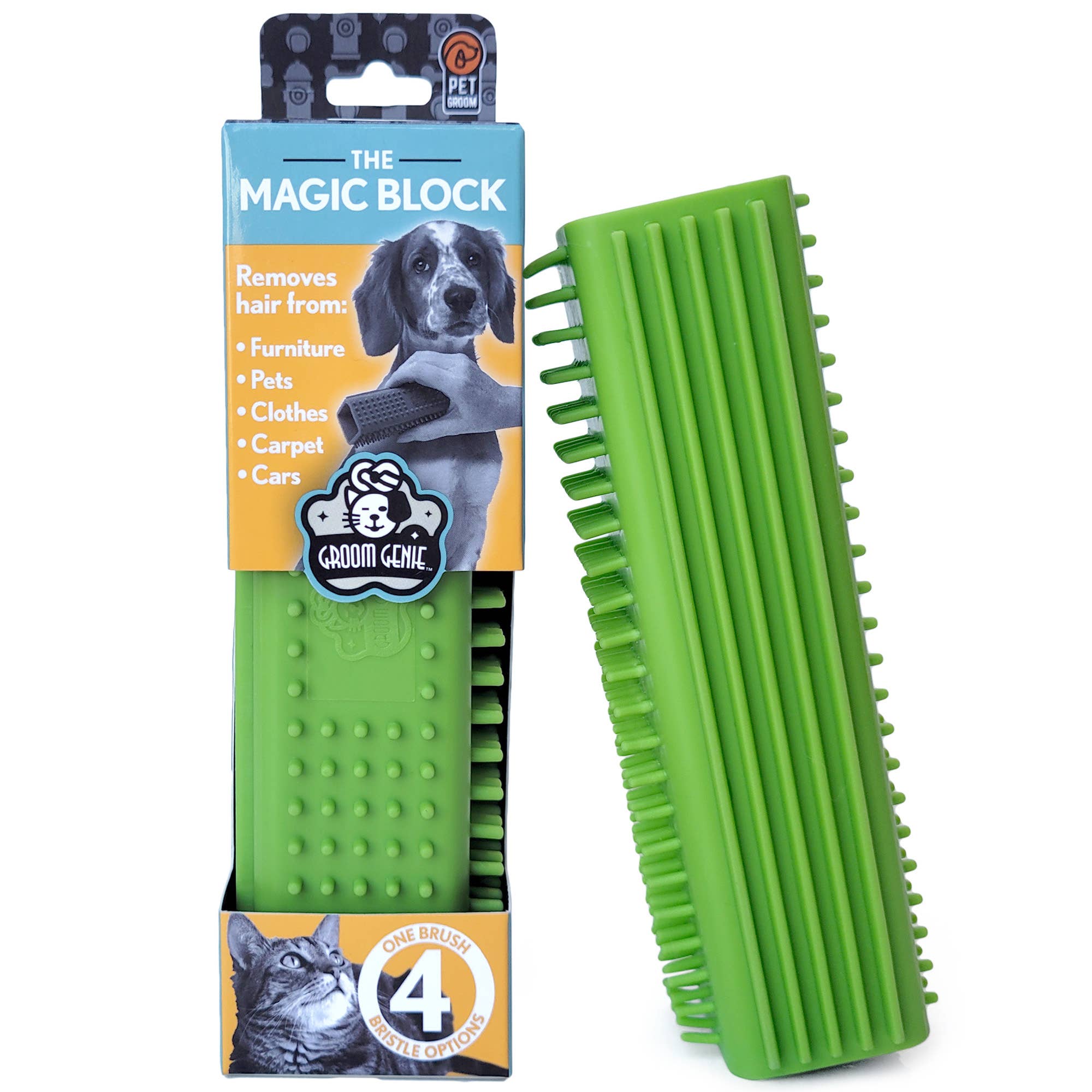 Groom Genie - Vente Brosse – chat et chien - Magic Pet Block - Brosse magique pour poils d’animaux2
