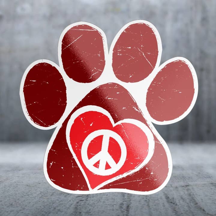 Peace, Love, & Dogs - Sticker for wholesale by Two Feet Treats