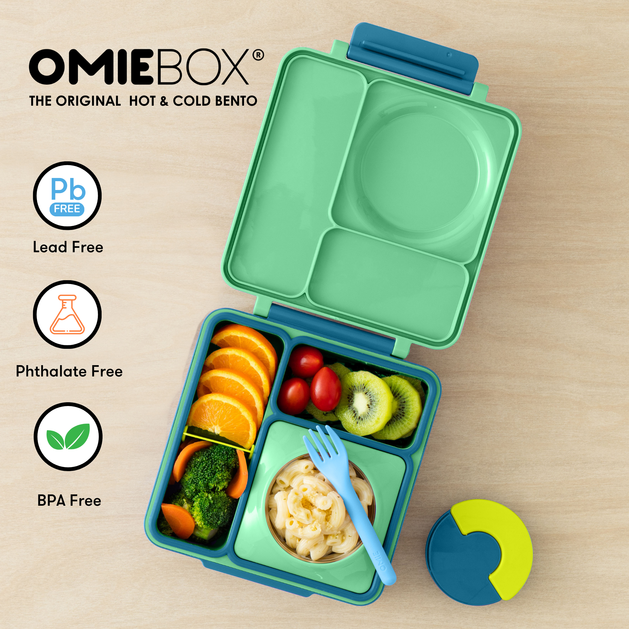 OmieLife - Wholesale Lunch Bag/Box - Kids - OmieBox: Green Meadow3