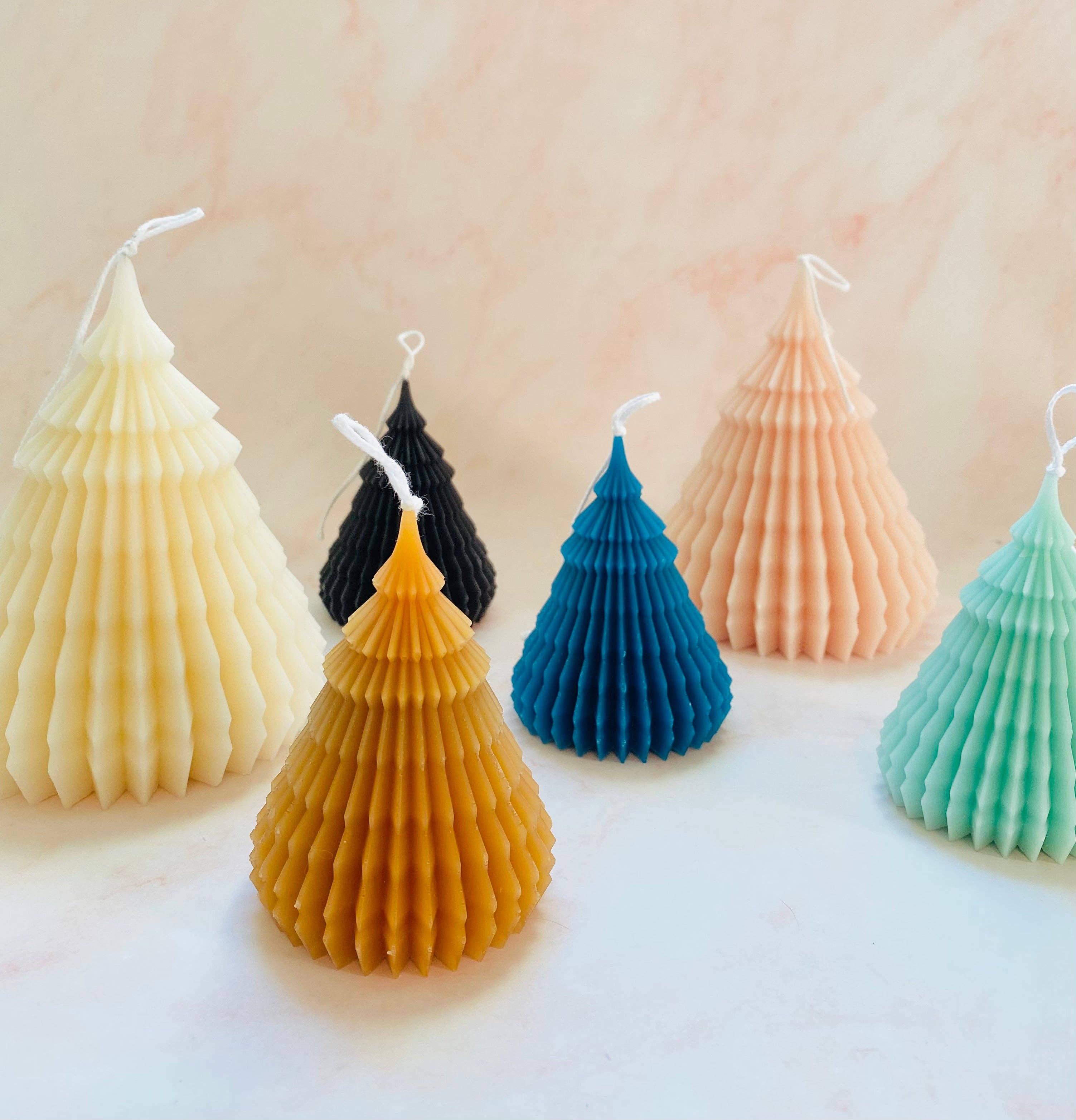 Maple + Love - Wholesale Novelty Candle - Large Origami Christmas Tree Beeswax Candle6
