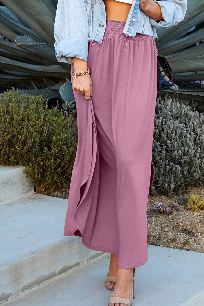 NINEXIS - Wholesale Skirt - Women's - CWBLS041-P_PLUS SIZE SMOCKING WAIST MAXI SKIRT16
