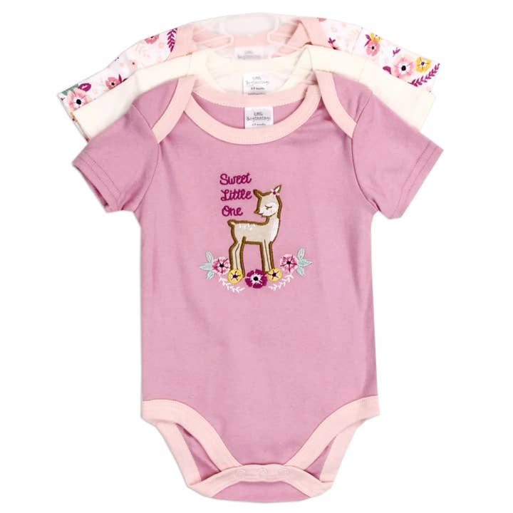 Lot de 3 grenouillères pour nouveau-nées filles pour la vente par Penguin Kids Wear