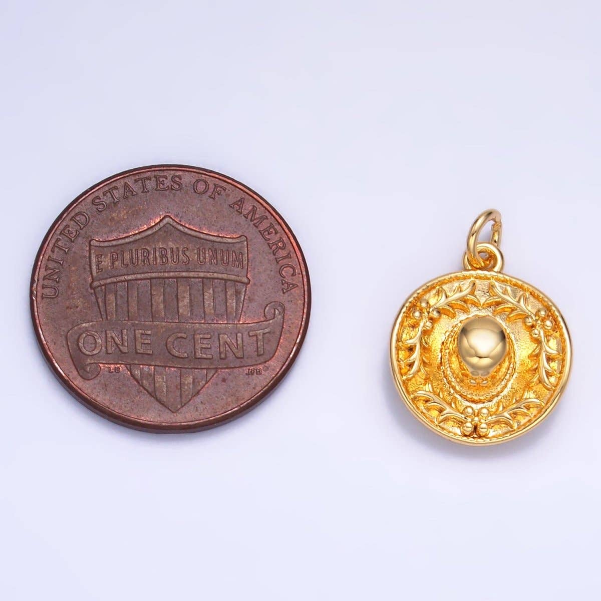 Aim Eternal – wholesale Individuell berlock/hänge – 24K Guld Fylld Mexikansk Sombrerohatt Multidimensionell Berlock i Guld & Silver | W3632