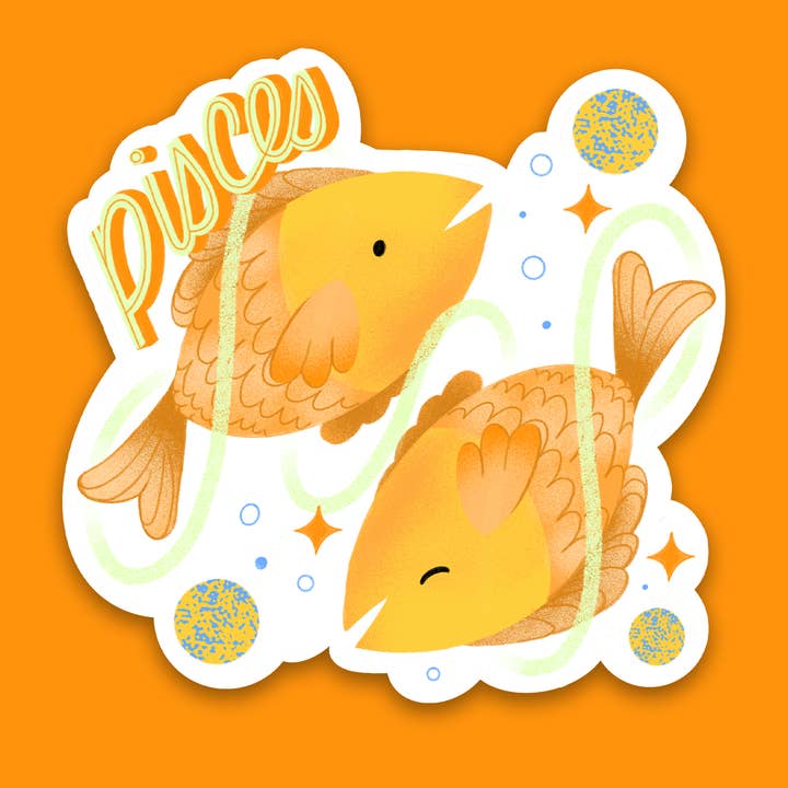 Fische-Horoskop-Aufkleber für den Großhandel von Riri Tamura Design