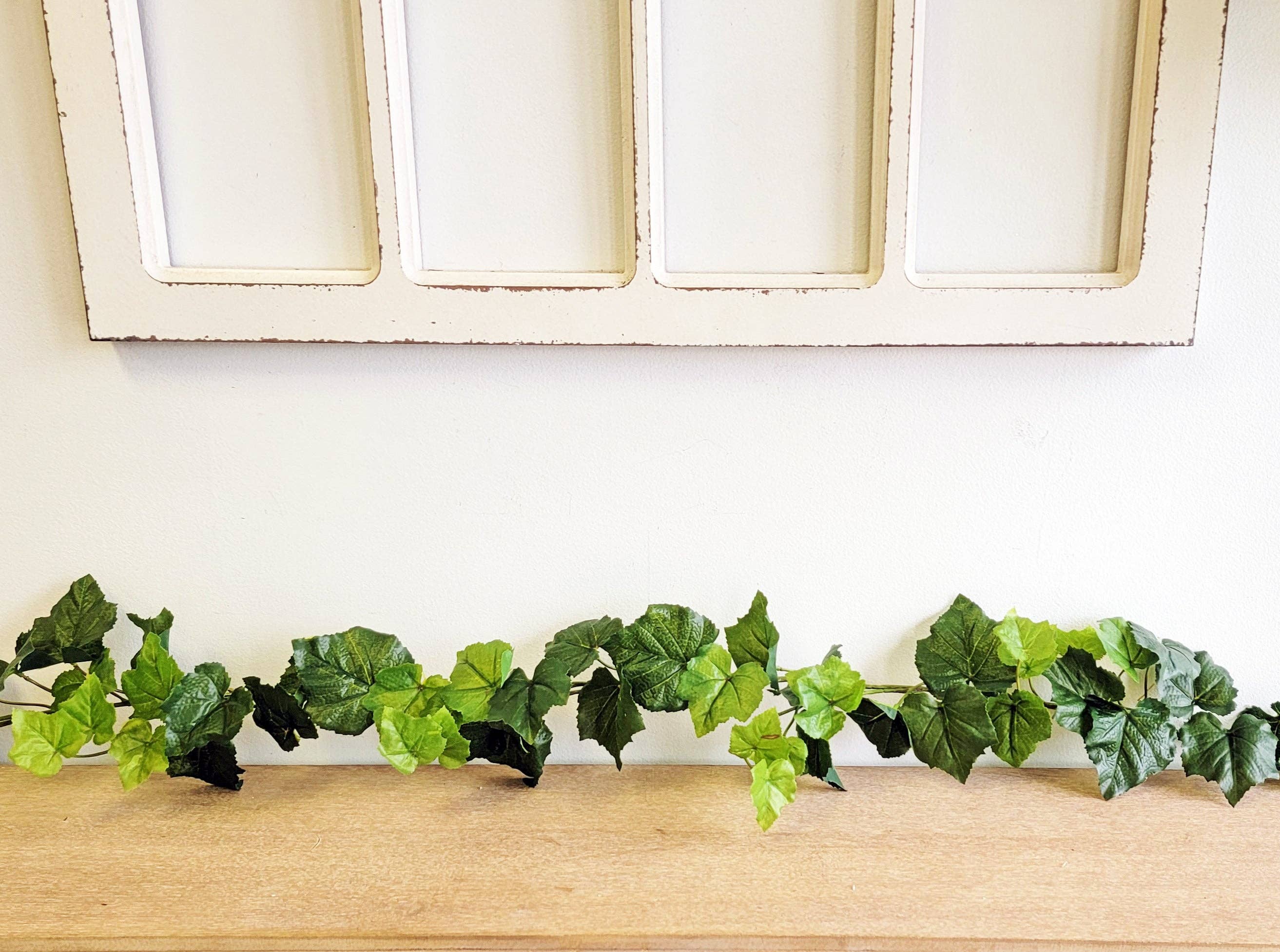 ES Essentials - Wholesale Artificial Flowers - Grape Leaf Real Touch Garland Green 6'2