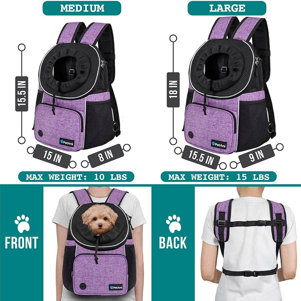 PetAmi - Wholesale Pet Carrier - Cat/Dog - Deluxe Front Chest Pet Carrier Backpack5