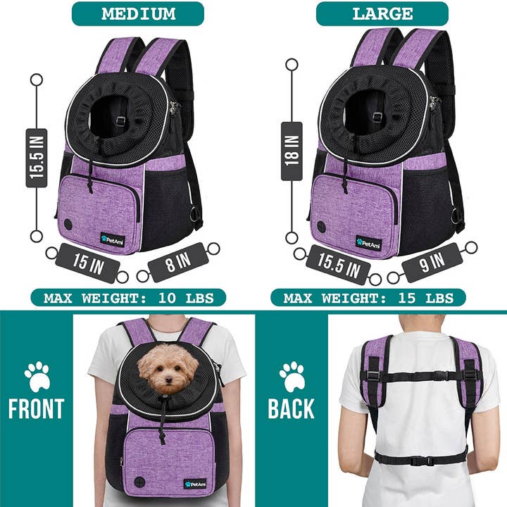 PetAmi - Wholesale Pet Carrier - Cat/Dog - Deluxe Front Chest Pet Carrier Backpack5