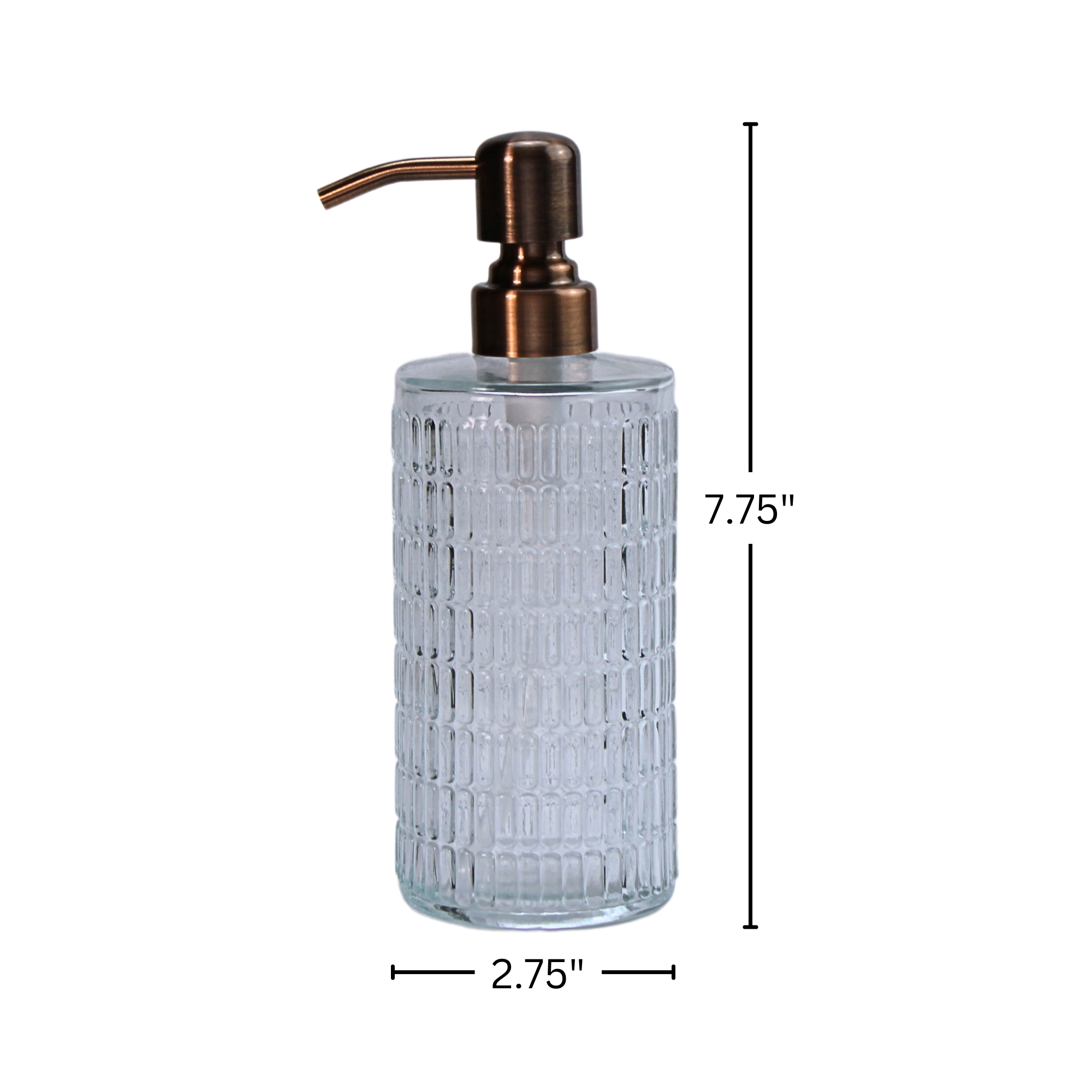 The Bottle Shoppe - Wholesale Soap Dispenser - 17oz Retro Glass Soap Dispenser bottles with metal pumps6