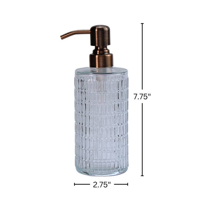 The Bottle Shoppe - Wholesale Soap Dispenser - 17oz Retro Glass Soap Dispenser bottles with metal pumps6