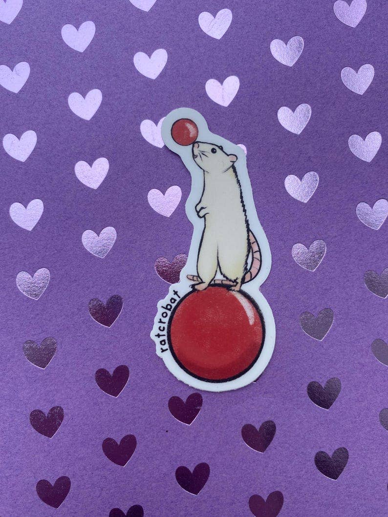 AstroManatee Shop - Wholesale Sticker - Ratcrobat // rat sticker // pet rat // gifts for rat owners3