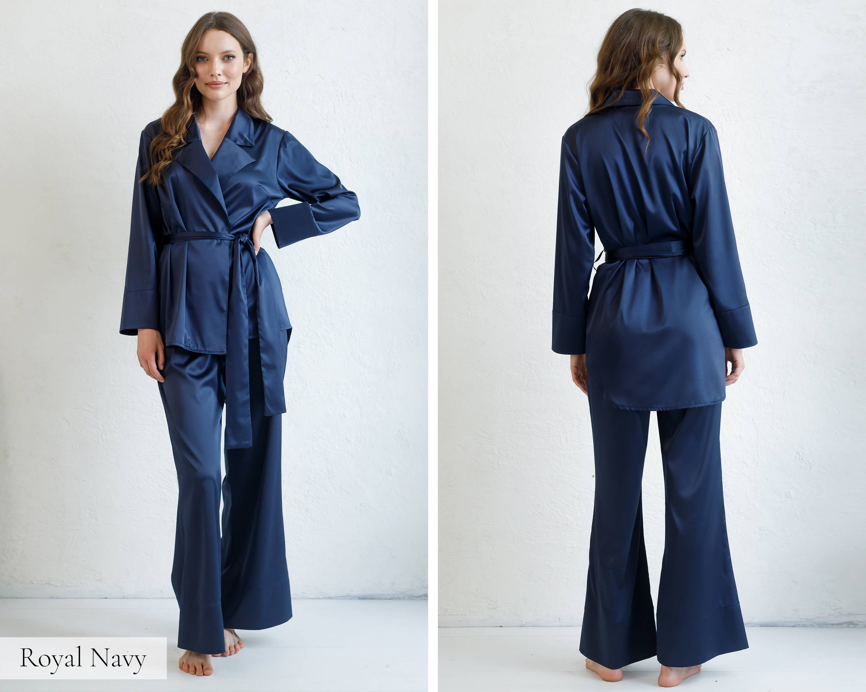 IDENTITY LINGERIE – Großhandel Schlafanzug-Set – Damen – Pyjama aus Seidensatin für Damen Nachtwäsche Nachtwäsche Pyjama-Set6