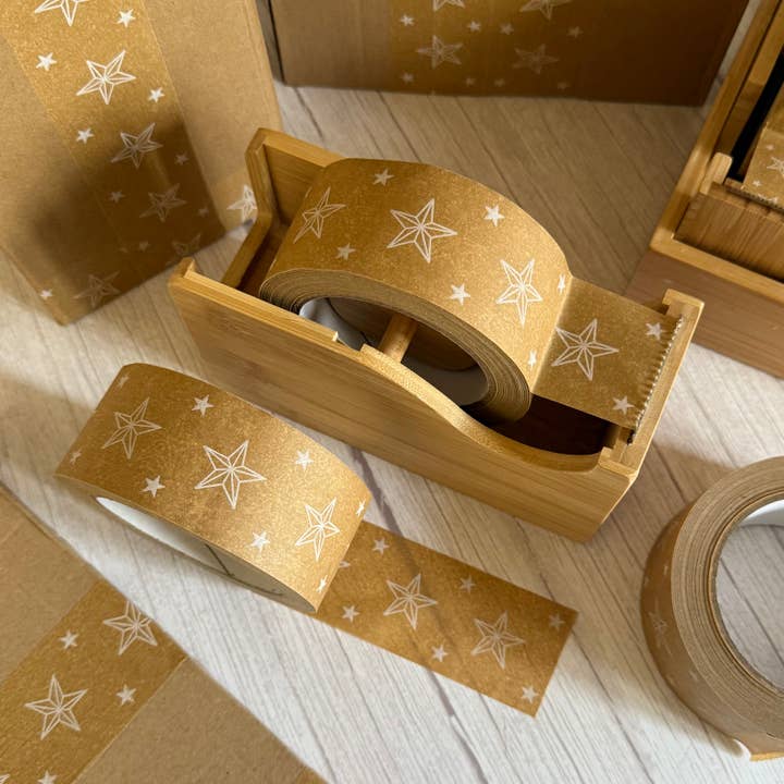 Cascayde – wholesale Tape – Star 48mm - Festive Wrapping & Packaging Tape1