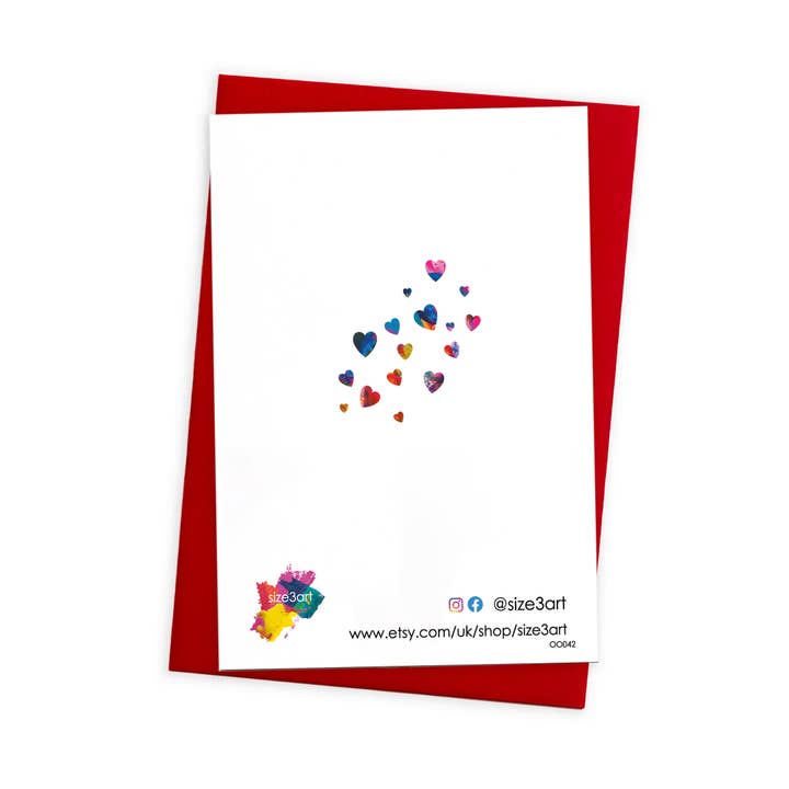 size3art - Wholesale Anniversary card - Anniversary Card with Coloured Envelope1